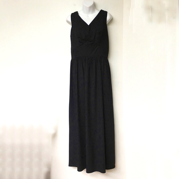 Vintage Dress By Randy Collection Black Sleeveless Empire Waist - Picture 1 of 5